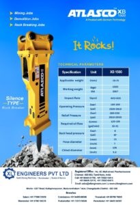 ATLASCO XB1500 Hydraulic Rock Breakers
