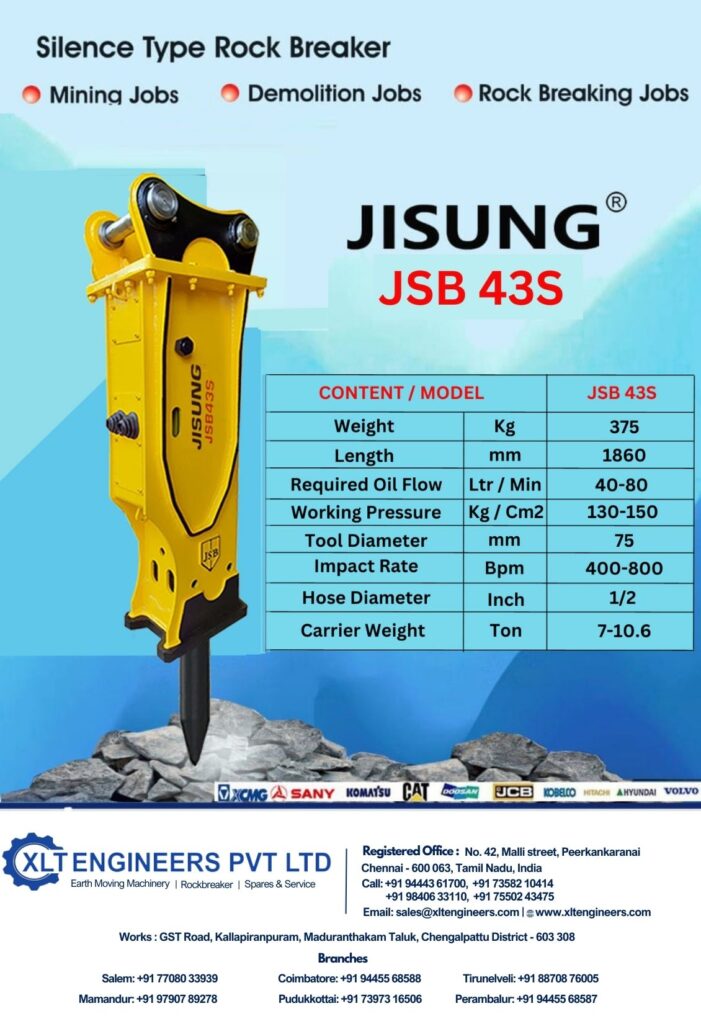 JISUNG JSB 50S hydraulic rock breaker