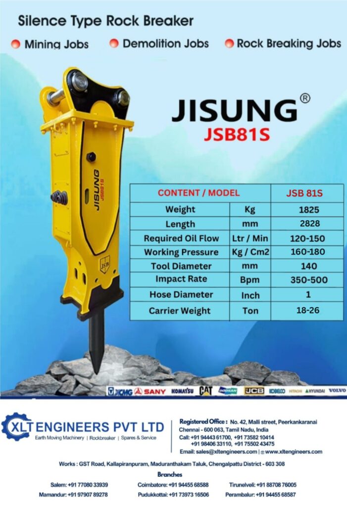 JISUNG JSB 81S hydraulic rock breaker
